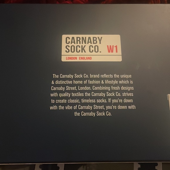 Carnaby Sock Co. London Theme Set Of 3 Boxed Two Pack New Nwt Nib Men Size 8-12 - Picture 2 of 3